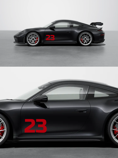 Single Color Custom Race Numbers