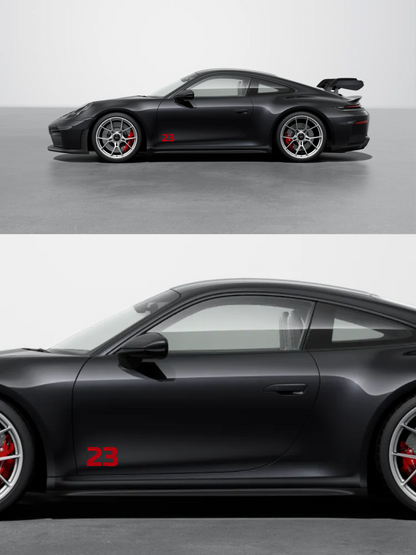 Single Color Custom Race Numbers