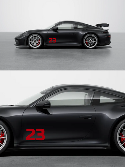 Single Color Custom Race Numbers