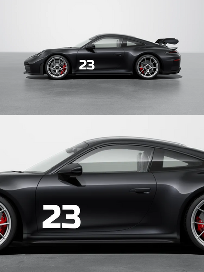 Single Color Custom Race Numbers