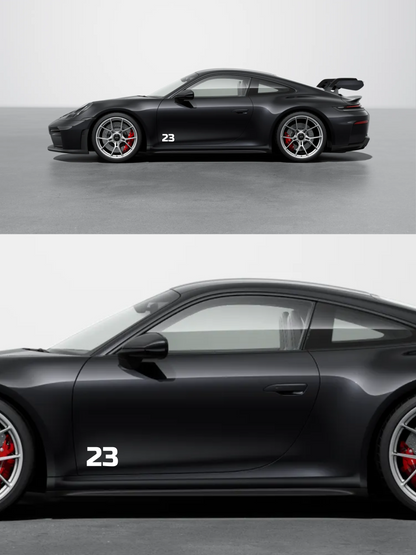 Single Color Custom Race Numbers