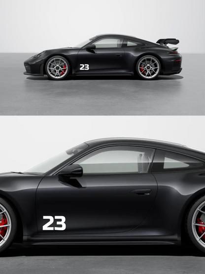 Single Color Custom Race Numbers