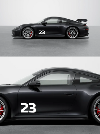 Single Color Custom Race Numbers