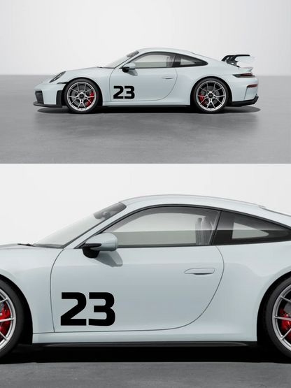 Single Color Custom Race Numbers