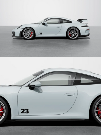 Single Color Custom Race Numbers