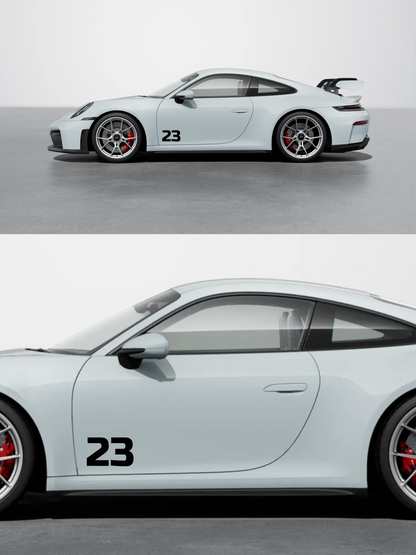 Single Color Custom Race Numbers