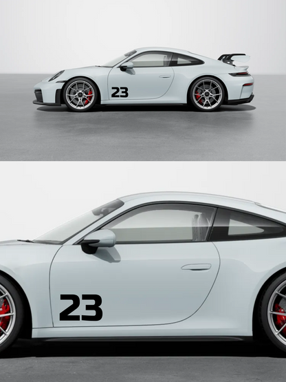 Single Color Custom Race Numbers